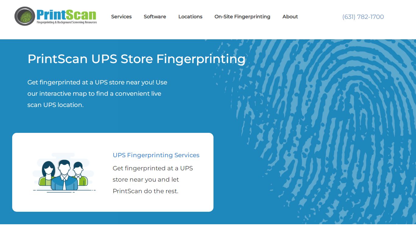UPS Fingerprinting | UPS Live Scan Services | Printscan